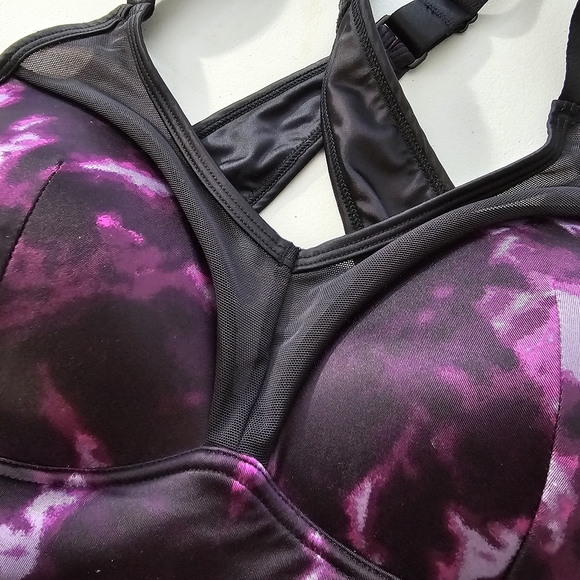 Adore Me Ariza Contour Plus Print Pattern Purple Black 34D - Picture 2 of 10